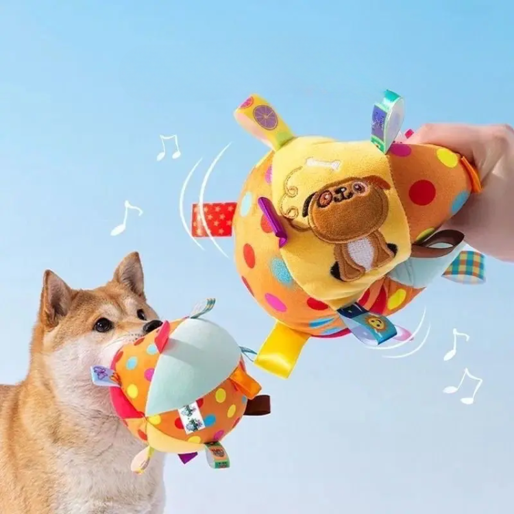 Dog Plush Ball Bell Toys - Dog Toys - DINIBLO 