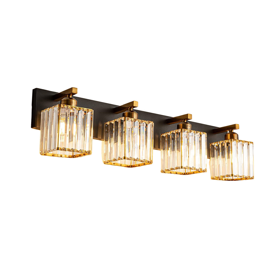 4/5 Square Crystal Luxury Electroplated Metal American Style Wall Lamp - Lighting > Wall Lights > Wall sconces - DINIBLO 