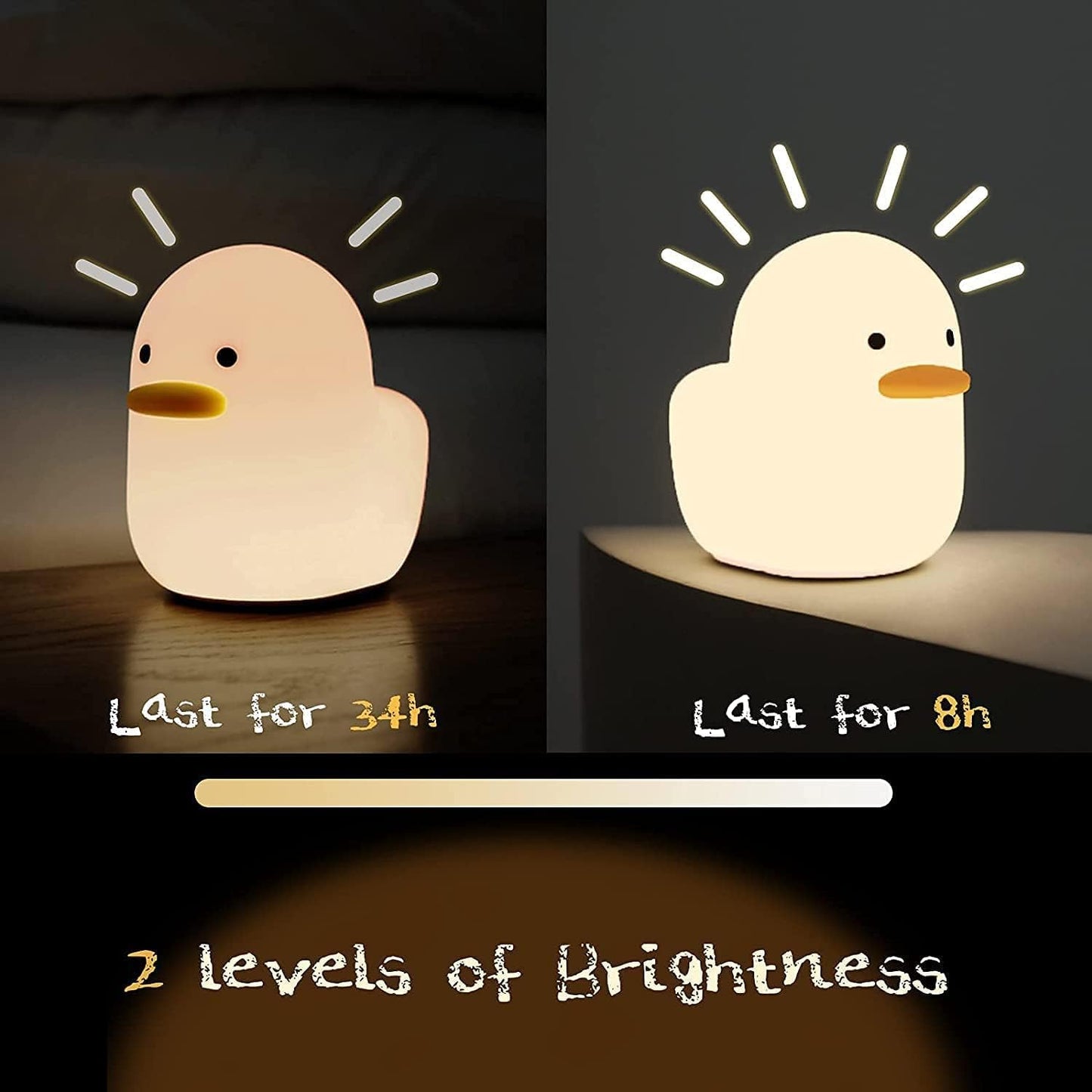 Duck Light Silicone Night Light Nursery Lamp - Night Lights & Ambient Lighting - DINIBLO 