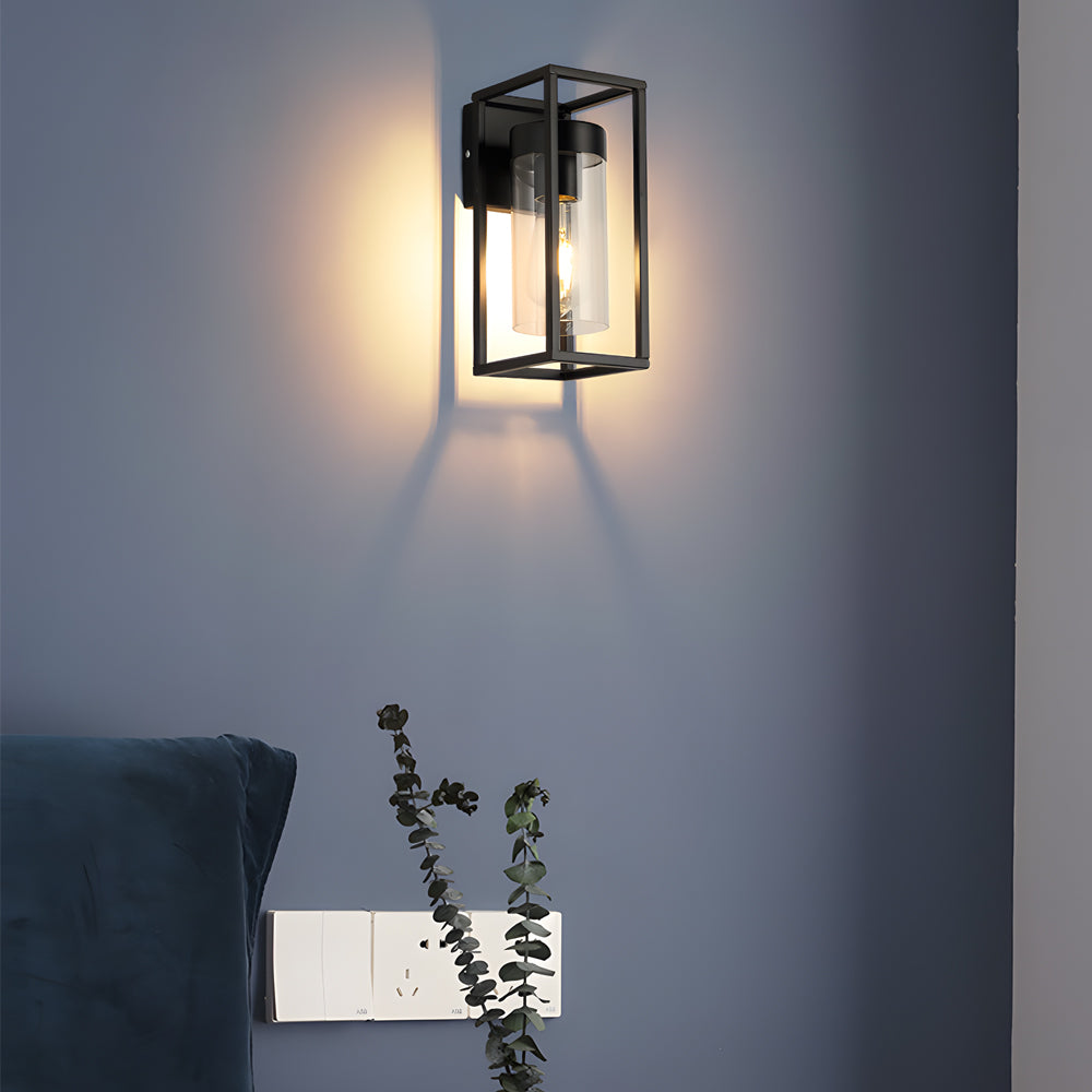 Black Iron Frame Retro Glass Cover Industrial Wall Sconces Lighting - Lighting > Wall Lights > Wall sconces - DINIBLO 