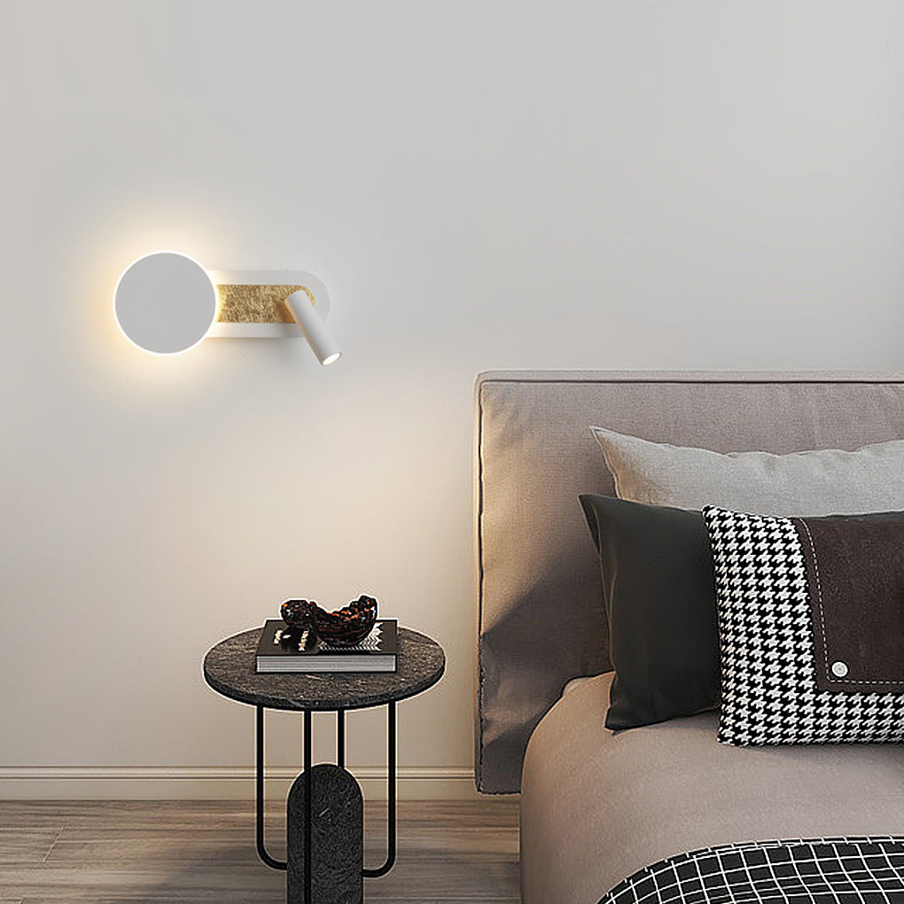 Round Adjustable Spotlights LED Nordic Wall Light Fixture with Switch - Lighting > Wall Lights > Wall sconces - DINIBLO 