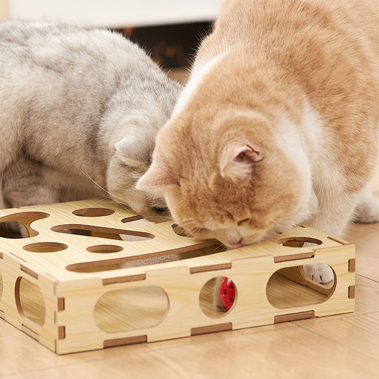 Wooden Maze Box Cat Ball Toys - Cat Toys - DINIBLO 