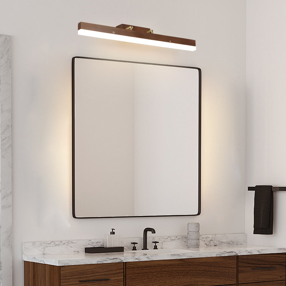 31.49'' Walnut LED Wood Vanity Light - LED Bar Light for Bathroom - Lighting > Wall Lights > Bathroom Vanity Lighting - DINIBLO 