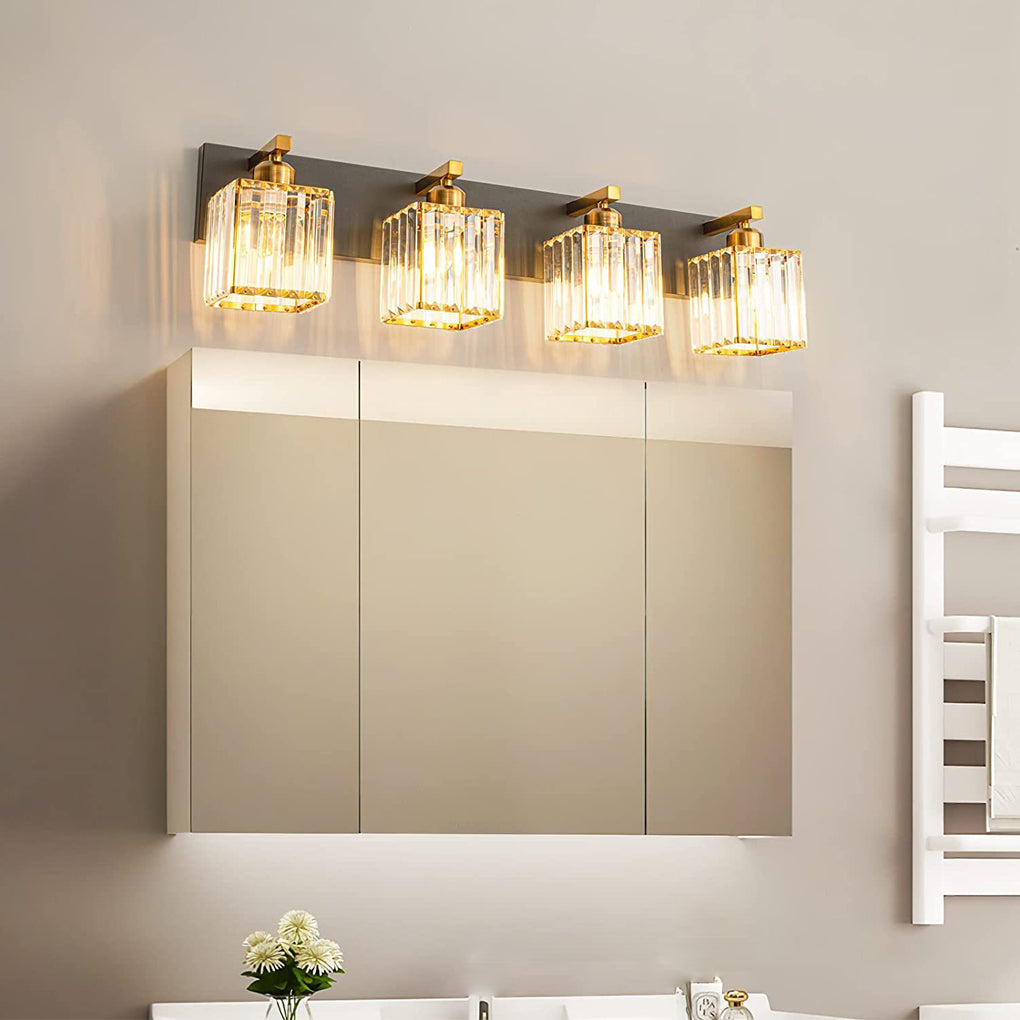 4/5 Square Crystal Luxury Electroplated Metal American Style Wall Lamp - Lighting > Wall Lights > Wall sconces - DINIBLO 