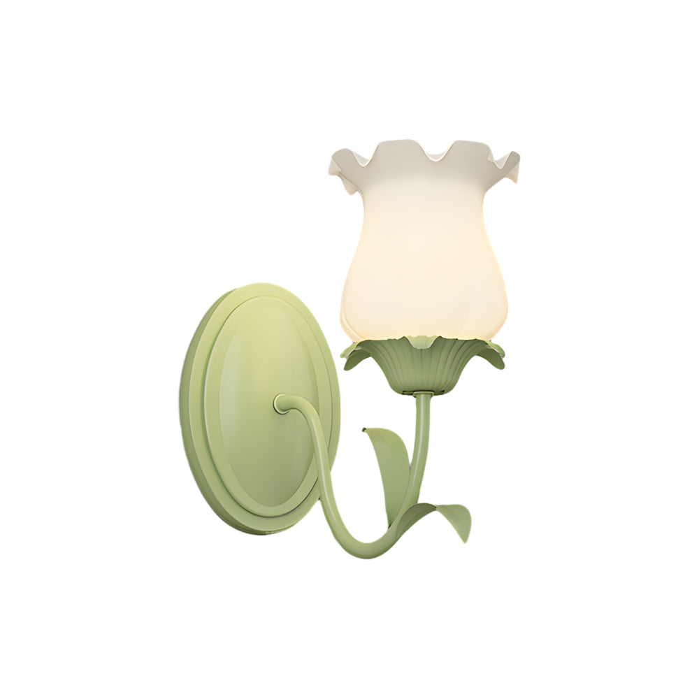 1/2 Lights Flowers Glass Three Step Dimming Green Modern Wall Lights Indoor - Lighting > Wall Lights > Wall sconces - DINIBLO 