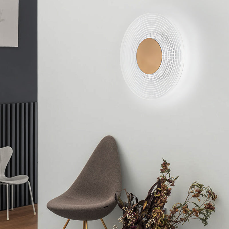 Round Stripes Grid Pattern Acrylic LED Simple Creative Modern Wall Lamp - Lighting > Wall Lights > Wall sconces - DINIBLO 