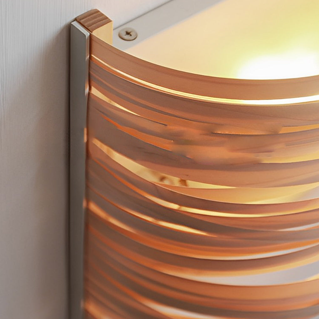 Semi-cylindrical Handmade Wood Decorative Modern Wall Lamp Atmosphere Light - Lighting > Wall Lights > Wall sconces - DINIBLO 