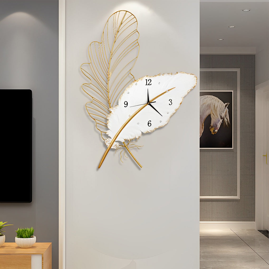 Iron Feathers USB DC5V Wall Clock Creative Decor Modern Wall Lights Fixture - Lighting > Wall Lights > Wall sconces - DINIBLO 