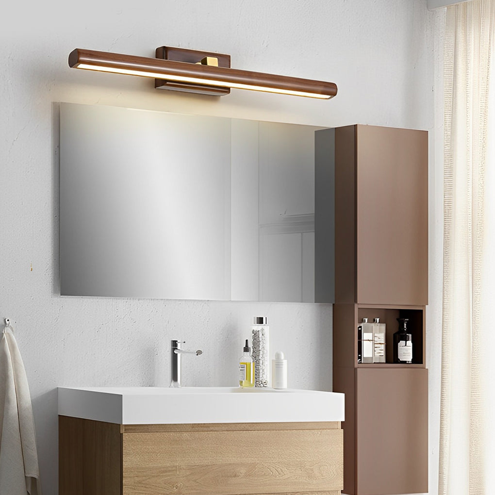 15''/23''/35'' Long Wood Strip 180° Rotatable Dimmable Vanity Light over Mirror - Lighting > Wall Lights > Bathroom Vanity Lighting - DINIBLO 