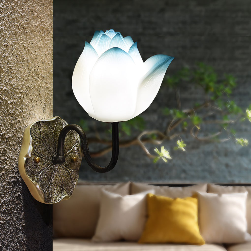 Lotus Flowers Resin Three Step Dimming Creative Modern Wall Lights Fixture - Lighting > Wall Lights > Wall sconces - DINIBLO 