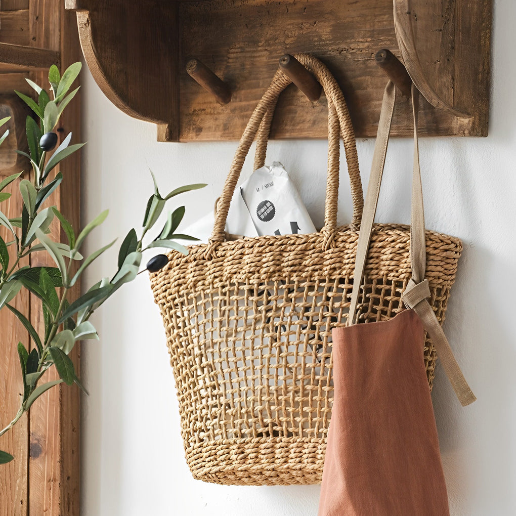 Organic Hanging Wall Baskets Papyrus Shopping Panic Bag - Organization > Storage Containers > Storage Baskets & Bins & Boxes - DINIBLO 