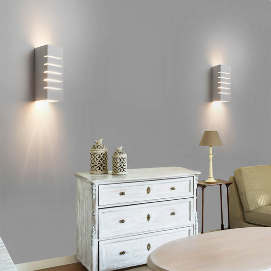 Rectangular Gypsum Glass Up And Down Lighting Nordic Wall Light Fixture - Lighting > Wall Lights > Wall sconces - DINIBLO 