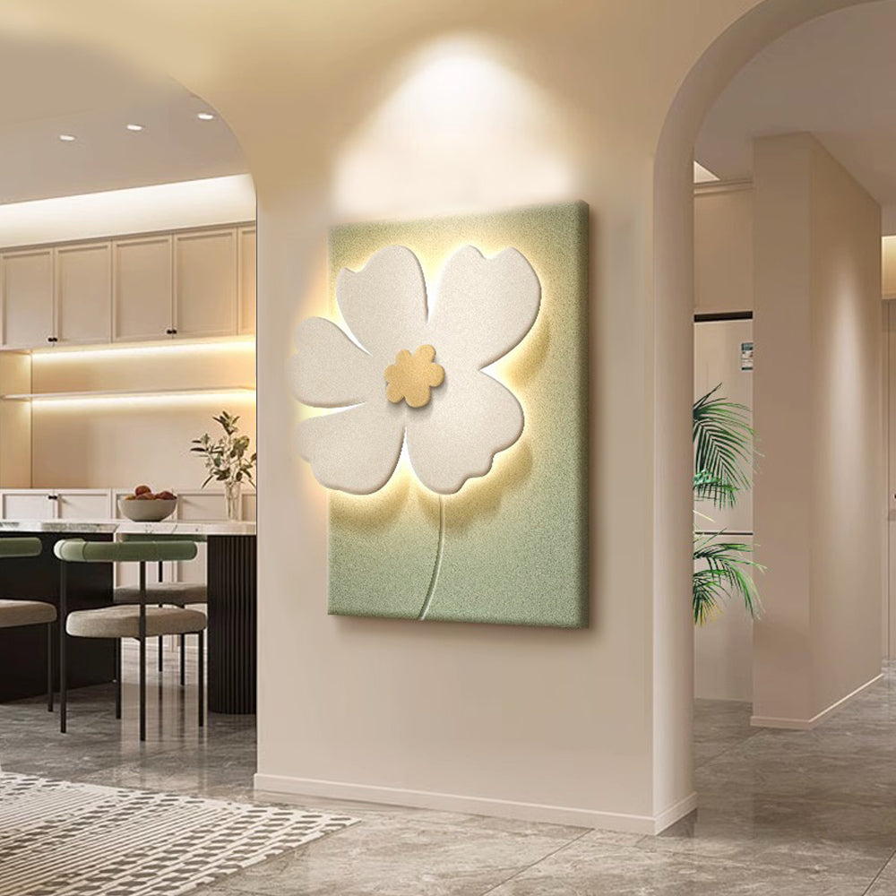 Flowers Three-Dimensional Sandstone Painting USB Remote Decorative Painting - Lighting > Wall Lights > Wall sconces - DINIBLO 