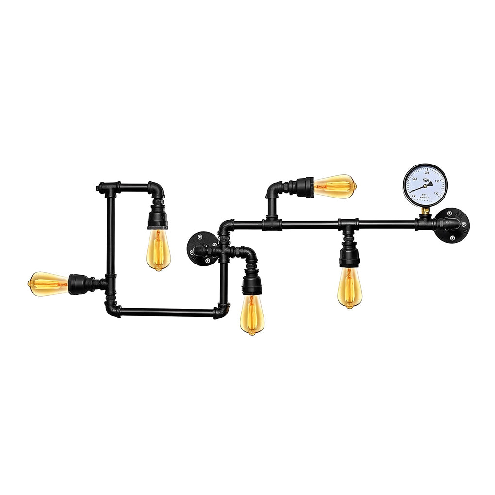 Vintage Iron Water Pipes Retro Creative Industrial Style Wall Light Fixture - Lighting > Wall Lights > Wall sconces - DINIBLO 