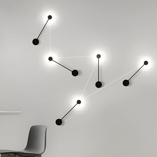 Creative Round Line LED Black Nordic Wall Art Light Wall Sconce Lighting - Lighting > Wall Lights > LED Wall Lights - DINIBLO 