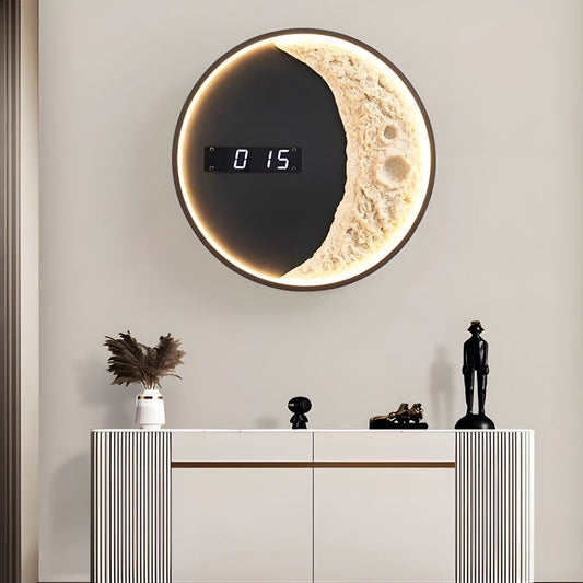 Moon LED Wall Light Wall Digital Clock Astronaut Decor 3 Color Wall Lamp - Lighting > Wall Lights > Wall sconces - DINIBLO 