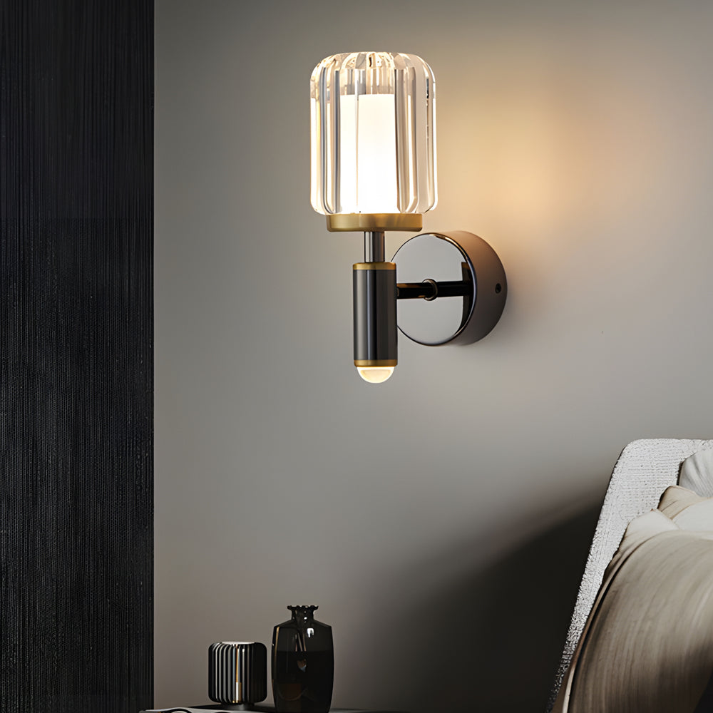 Clear Acrylic Arm Wall Light Modern Aluminum Sconce for Living Room - Lighting > Wall Lights > Wall sconces - DINIBLO 