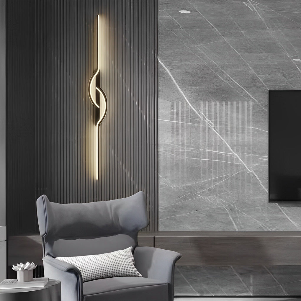 Strip Creative Stepless Dimming 3 Step Dimming Black Modern Wall Lamp - Lighting > Wall Lights > LED Wall Lights - DINIBLO 