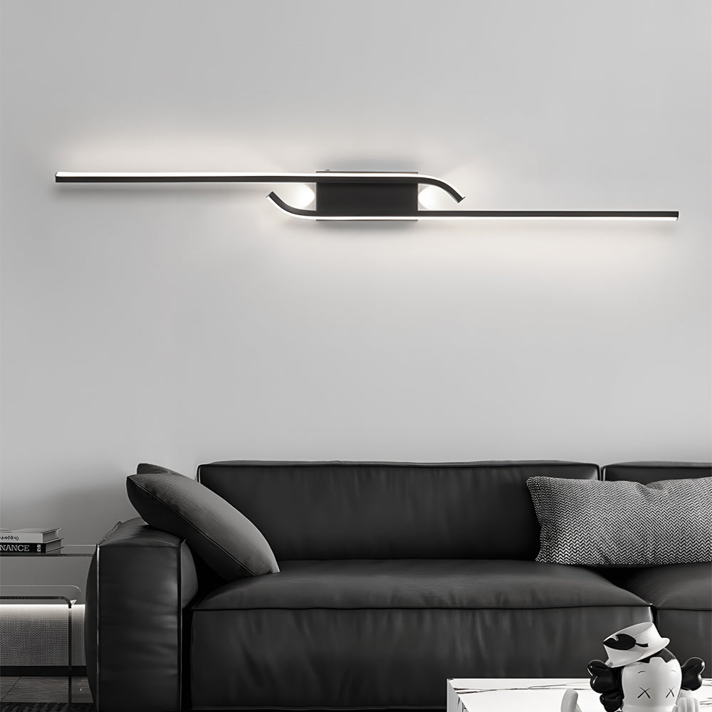 Minimalist Long Strip Aluminum LED Black Nordic Wall Lights Indoor - Lighting > Wall Lights > LED Wall Lights - DINIBLO 