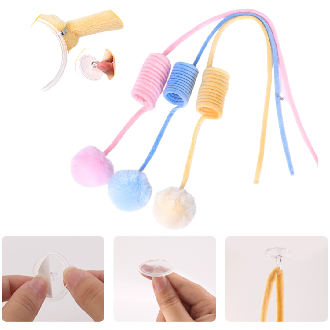 Hanging Dangling Spings Cat Toys With Bell Ball - Cat Toys - DINIBLO 