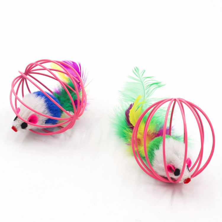 Cats Mouse Feather Ball Toys - Cat Toys - DINIBLO 