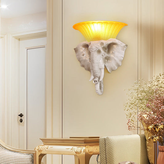 Cartoon Resin Elephant Shape Luxury European Style Wall Sconces Lighting - Lighting > Wall Lights > Wall sconces - DINIBLO 