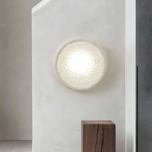 Japanese White Round 1-Light Wall Sconce, 3 Sizes - Lighting > Wall Lights > Wall sconces - DINIBLO 