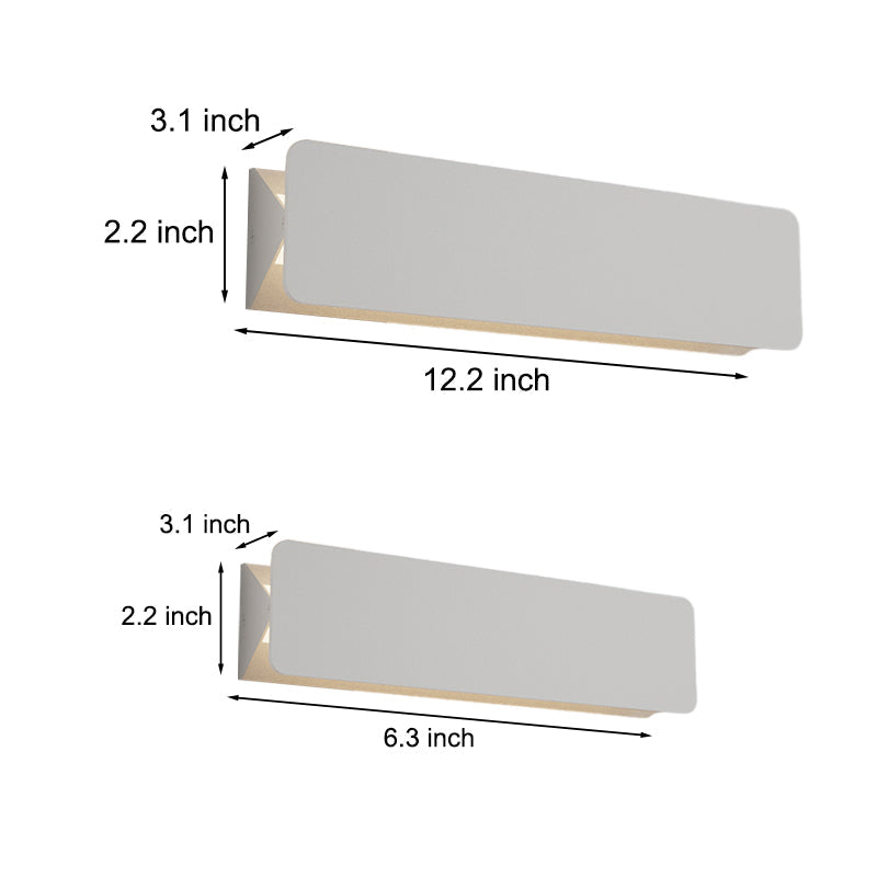 Rectangular Metal Creative LED White Modern Wall Light Fixture Wall Lamp - Lighting > Wall Lights > Wall sconces - DINIBLO 