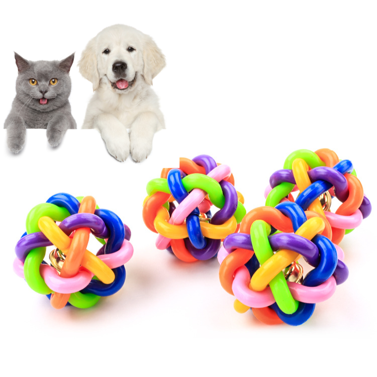 Rubber Ball Toys With Bell For Cats Dogs - Dog Toys - DINIBLO 