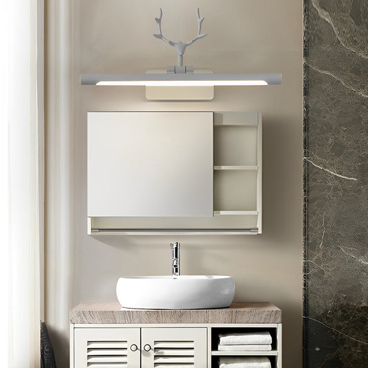 Vintage Antlers Mirror LED Vanity Light 210° Adjustable Sconces - Lighting > Wall Lights > Bathroom Vanity Lighting - DINIBLO 