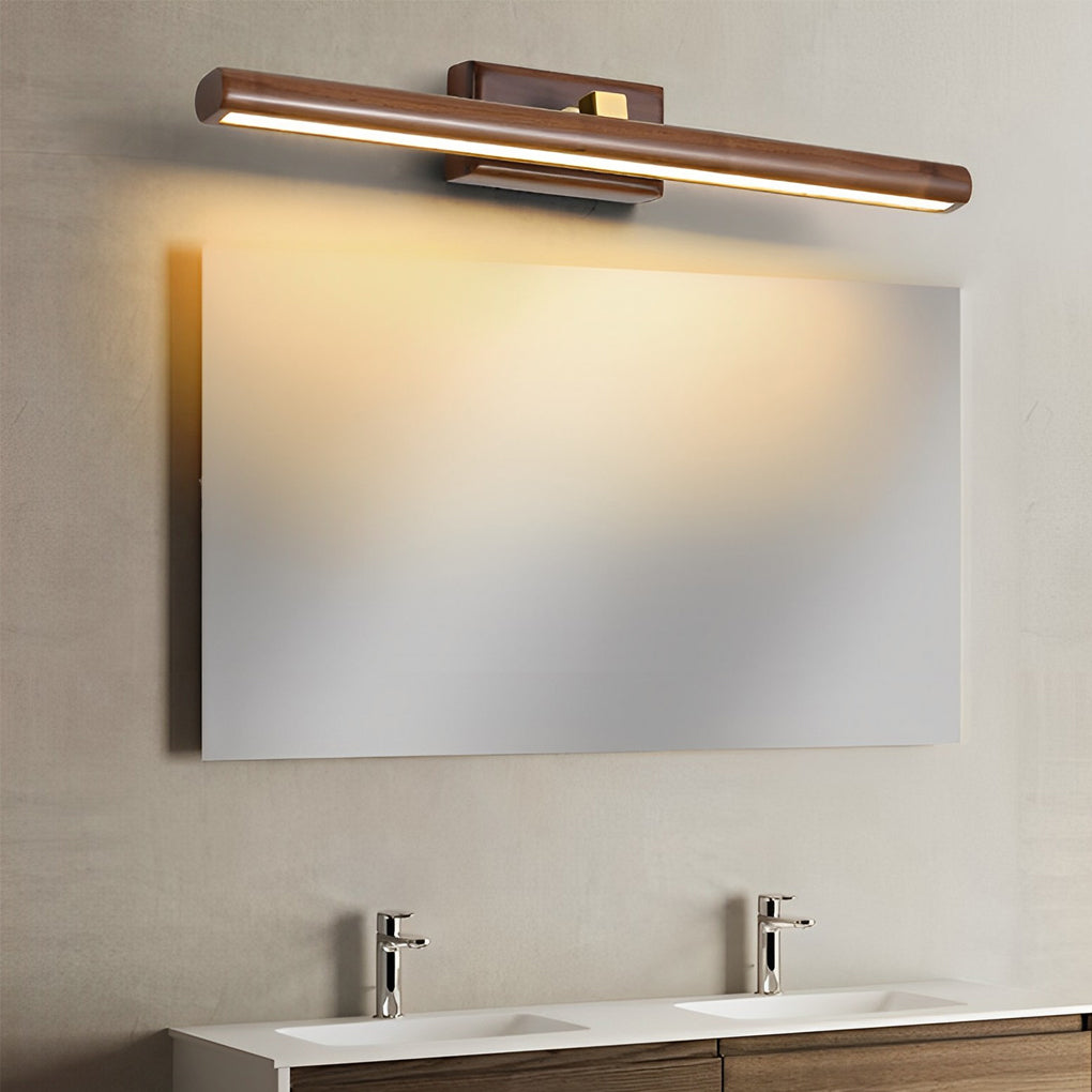 15''/23''/35'' Long Wood Strip 180° Rotatable Dimmable Vanity Light over Mirror - Lighting > Wall Lights > Bathroom Vanity Lighting - DINIBLO 