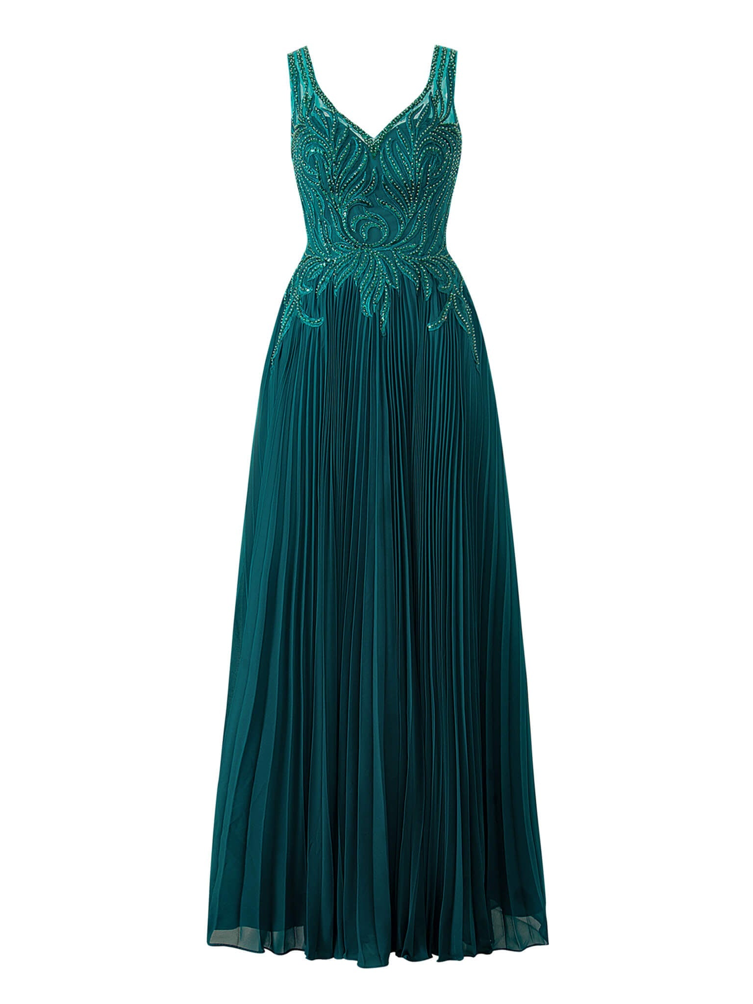 Abigail Dark Green | A-line V-neck Chiffon Prom Dress - Prom Dresses - DINIBLO 