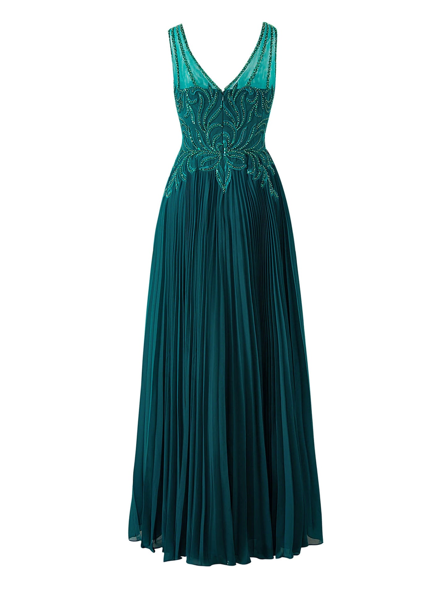 Abigail Dark Green | A-line V-neck Chiffon Prom Dress - Prom Dresses - DINIBLO 