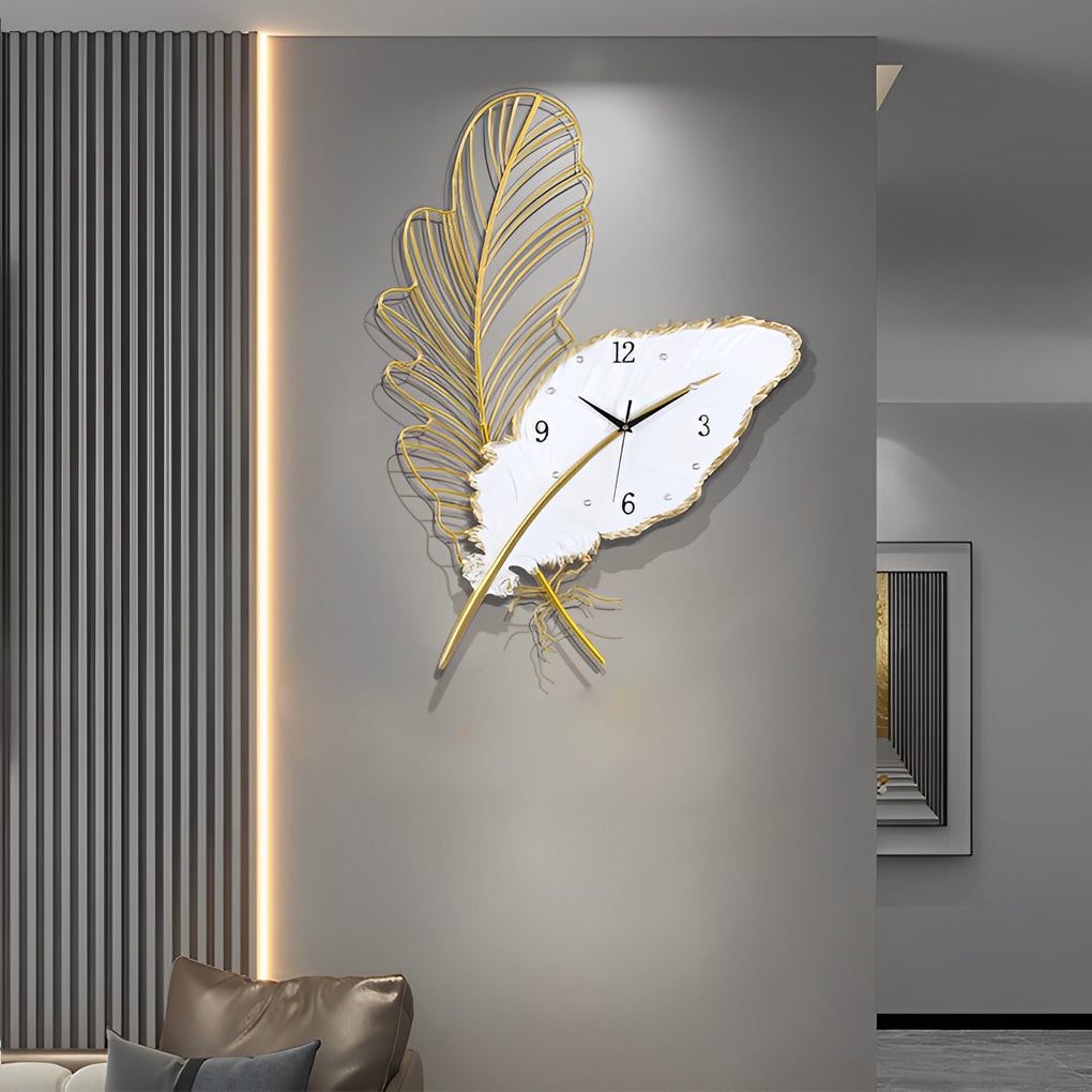 Iron Feathers USB DC5V Wall Clock Creative Decor Modern Wall Lights Fixture - Lighting > Wall Lights > Wall sconces - DINIBLO 