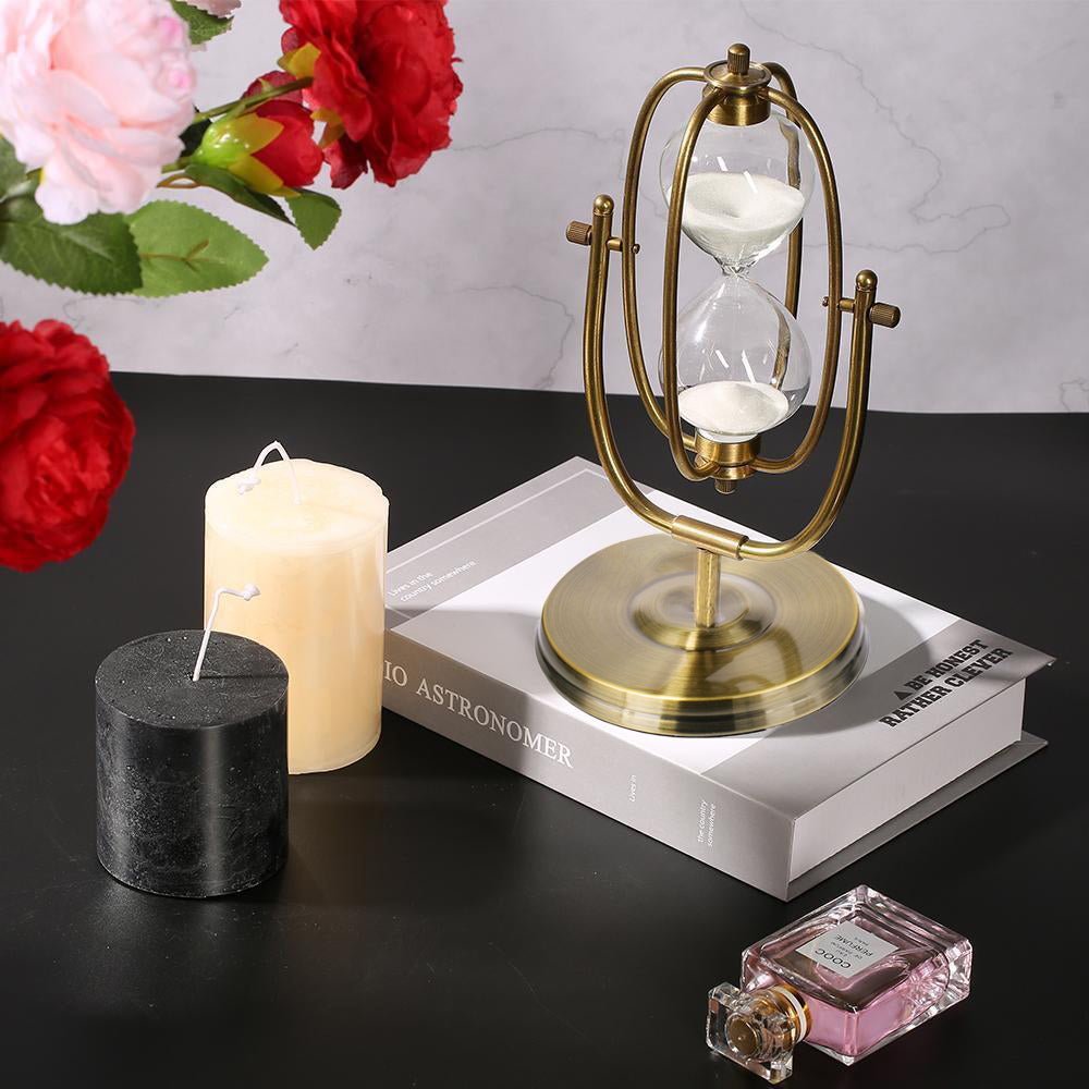 Modren Marble Hourglass Decorative Sand Hourglass Timer White - Home Decor > Home Accessories > Decorative Objects - DINIBLO 