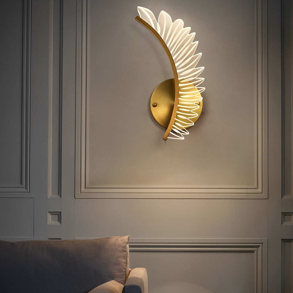 Acrylic Leaves Feathers LED Three Step Dimming Postmodern Wall Lamp - Lighting > Wall Lights > Wall sconces - DINIBLO 