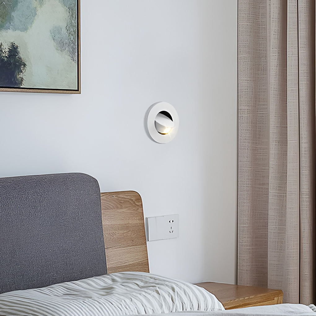 Round Square Adjustable 3W LED Recessed Nordic Wall Lamp Sconce Lighting - Lighting > Wall Lights > Wall sconces - DINIBLO 