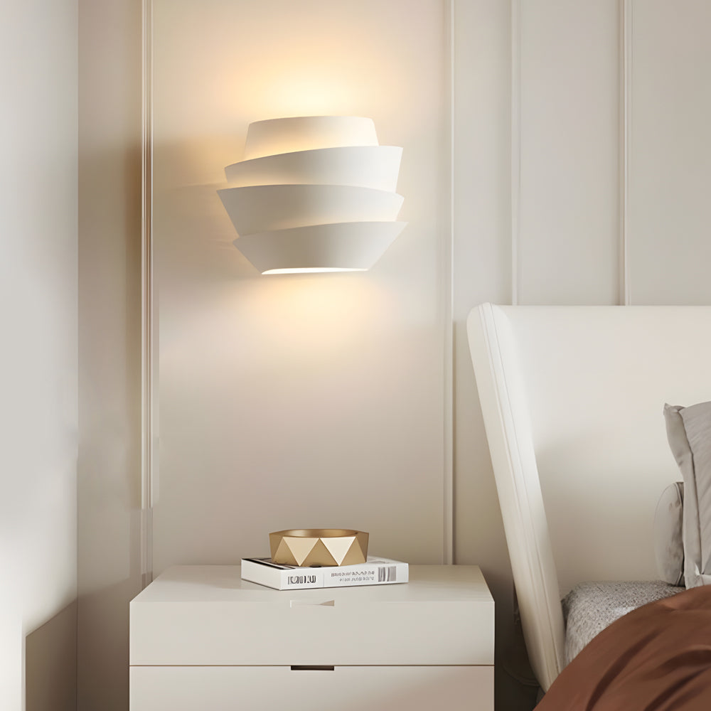 Minimalist Layers Half Cylinder Iron 2-Light Wall Sconce - White - Lighting > Wall Lights > Wall sconces - DINIBLO 