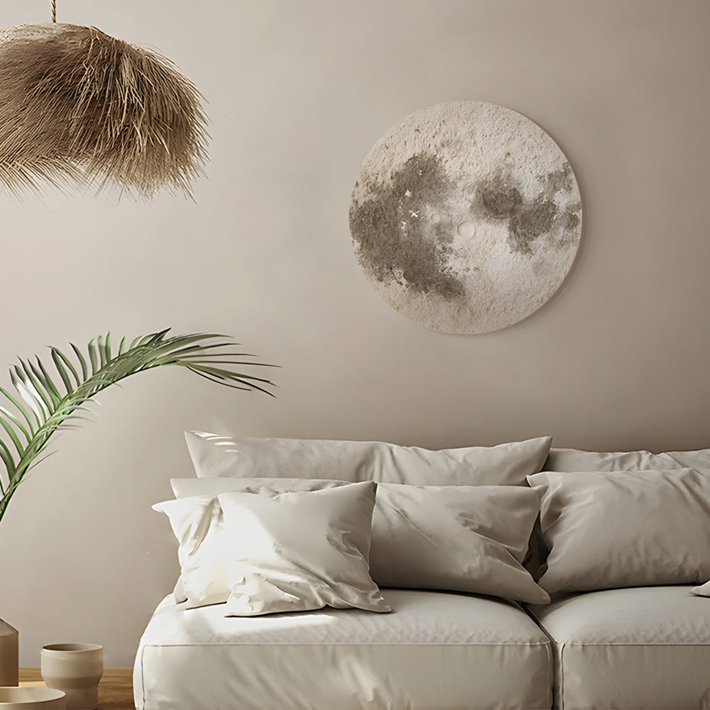 Round Moon 3D Sandstone Painting USB Voice Control Decorative Painting - Lighting > Wall Lights > Wall sconces - DINIBLO 