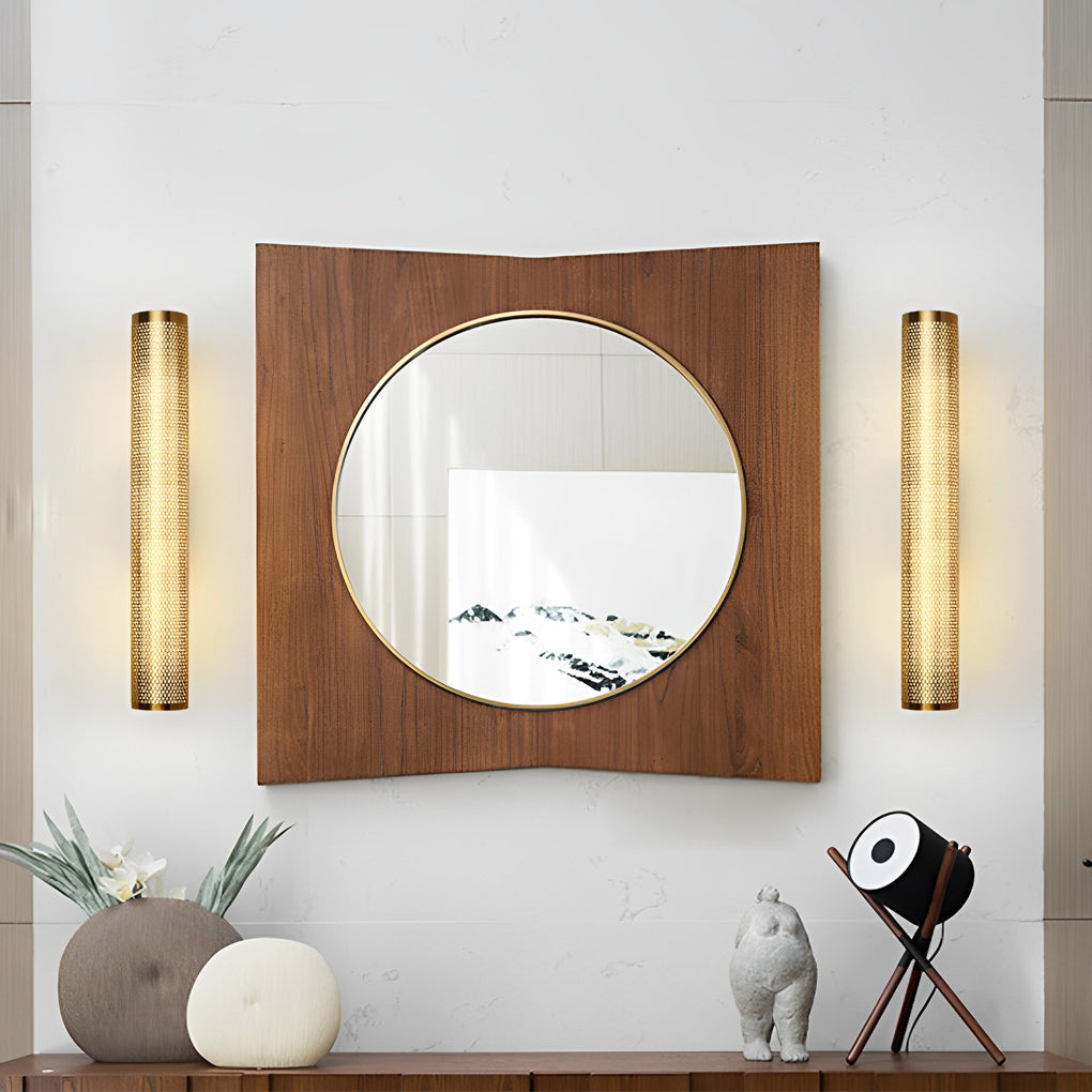 15.7-In Metallic Long Cylindrical Vanity Sconce Lighting Wall Lamp - Lighting > Wall Lights > Bathroom Vanity Lighting - DINIBLO 