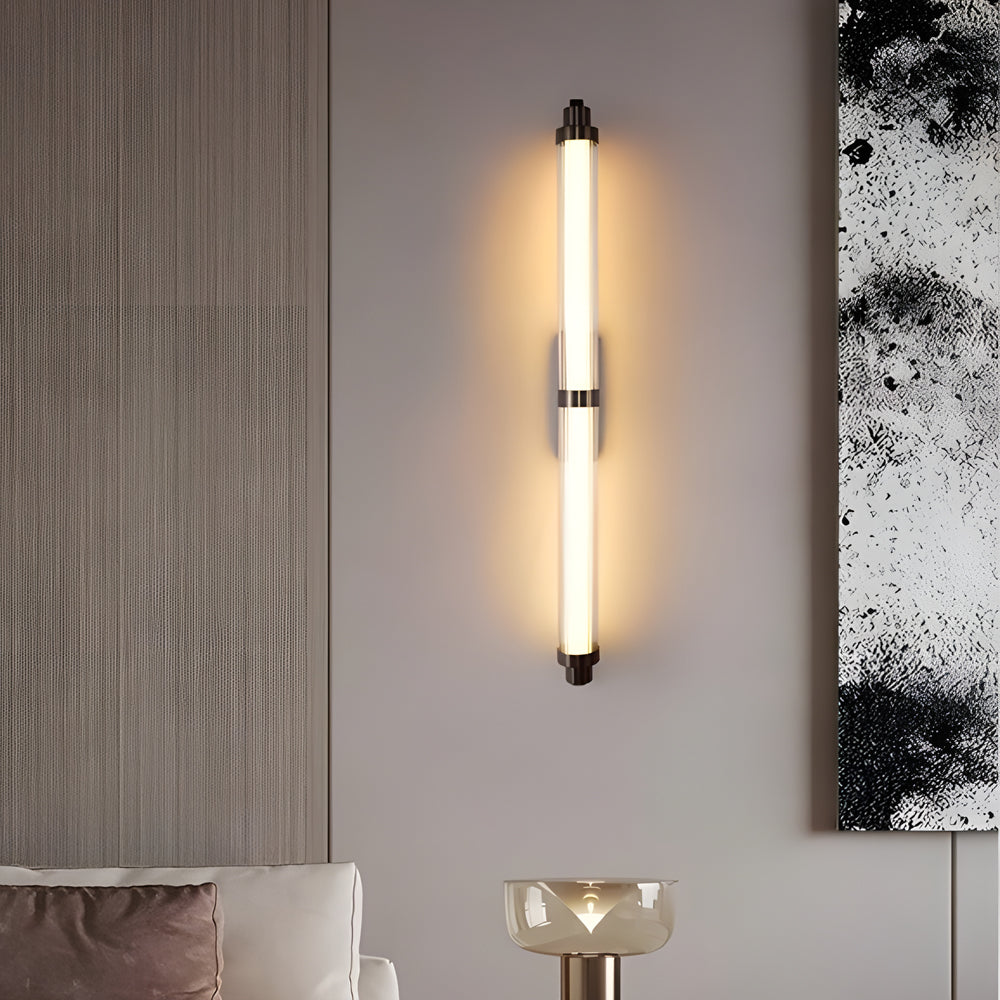 Modern Long Acrylic Tube LED Metallic Indoor Sconce Wall Lamp, 27.55''/35.43 - Lighting > Wall Lights > LED Wall Lights - DINIBLO 