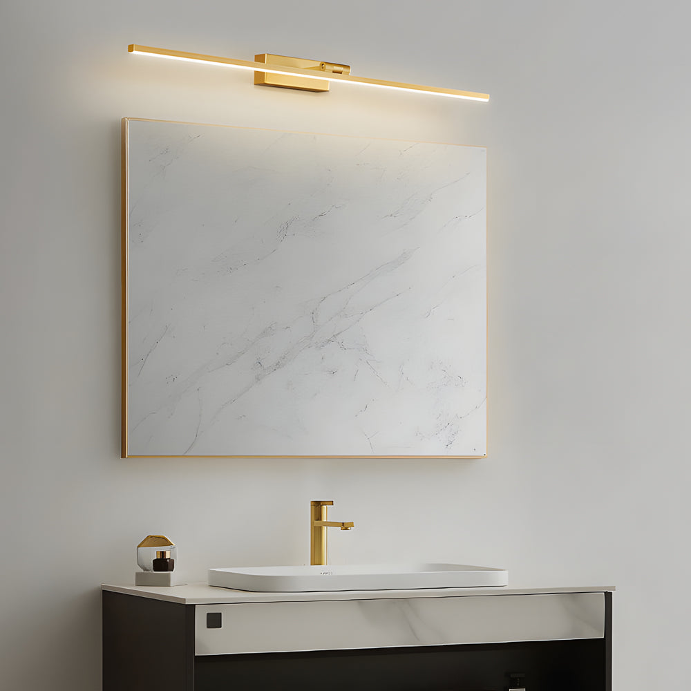 Modern Copper Linear LED Vanity Light Fixture with Adjustable Direction - Lighting > Wall Lights > Bathroom Vanity Lighting - DINIBLO 