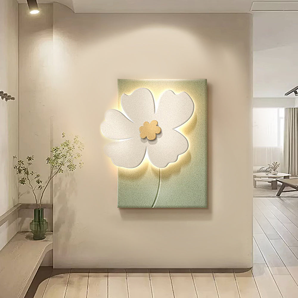 Flowers Three-Dimensional Sandstone Painting USB Remote Decorative Painting - Lighting > Wall Lights > Wall sconces - DINIBLO 