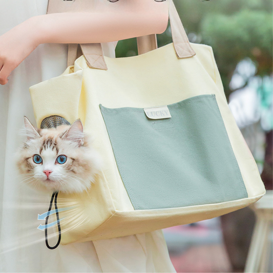 Canvas Cat Carrier Tote Shoulder Bags - Pet Carriers & Crates - DINIBLO 