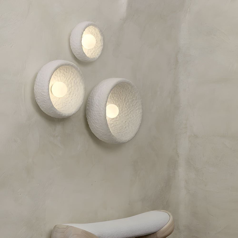 Japanese White Round 1-Light Wall Sconce, 3 Sizes - Lighting > Wall Lights > Wall sconces - DINIBLO 