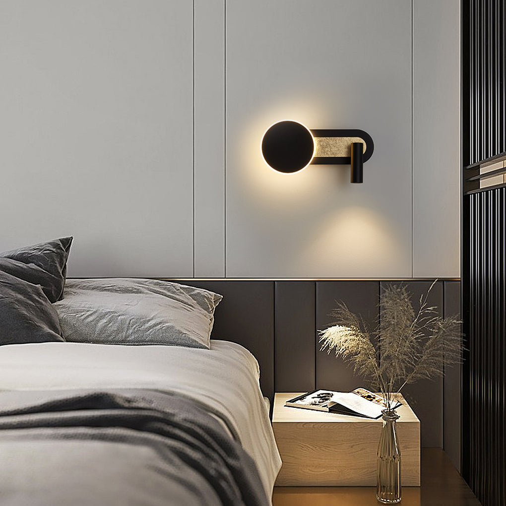 Round Adjustable Spotlights LED Nordic Wall Light Fixture with Switch - Lighting > Wall Lights > Wall sconces - DINIBLO 