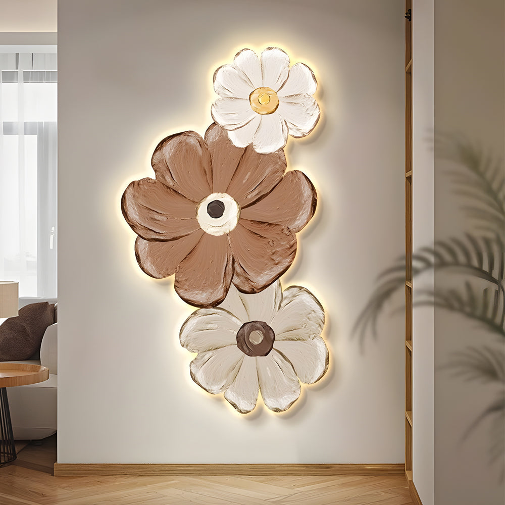 Ins Flowers Plant Luminous LED Lighting USB Decorative Painting Wall Decor - Lighting > Wall Lights > Wall sconces - DINIBLO 