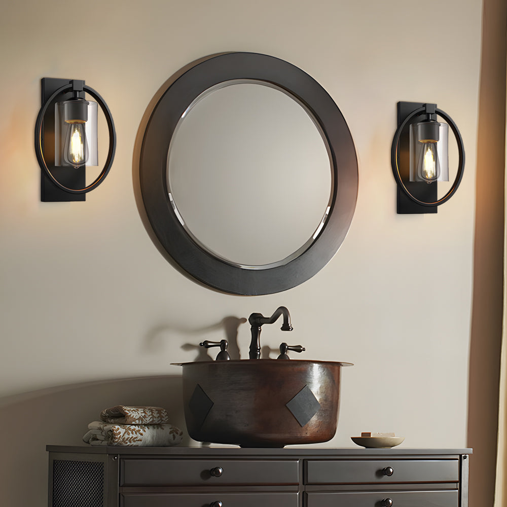 Black Industrial Tungsten Bulb Bathroom Sconces Lighting Wall Lights - Lighting > Wall Lights > Wall sconces - DINIBLO 