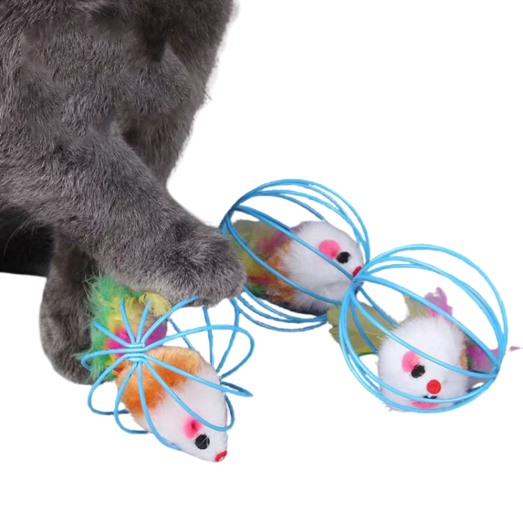 Cats Mouse Feather Ball Toys - Cat Toys - DINIBLO 