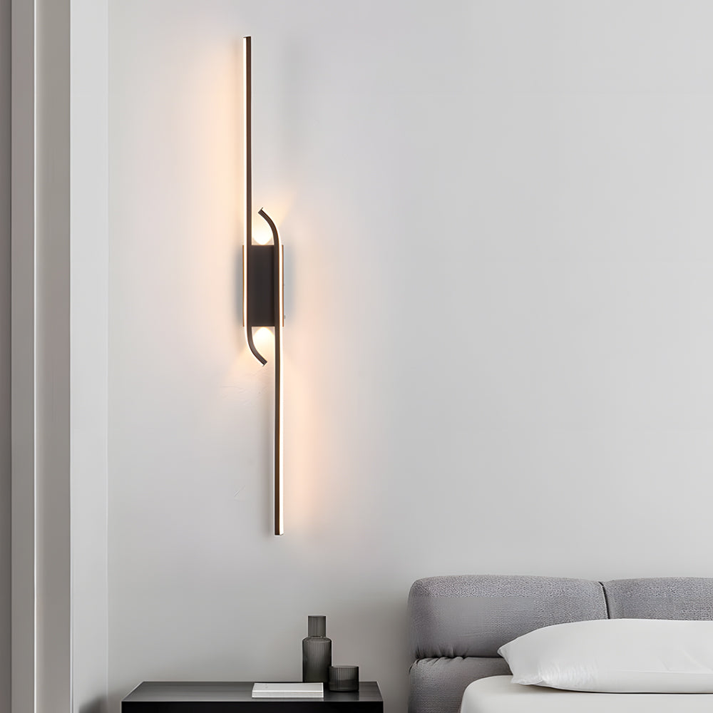 Minimalist Long Strip Aluminum LED Black Nordic Wall Lights Indoor - Lighting > Wall Lights > LED Wall Lights - DINIBLO 